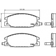 8DB 355 016-341 HELLA Комплект тормозных колодок, дисковый тормоз