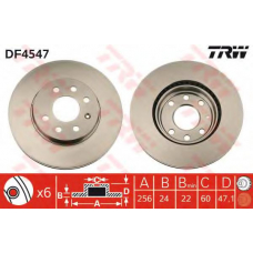 DF4547 TRW Тормозной диск