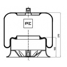 084.111-71A PE Automotive Кожух пневматической рессоры