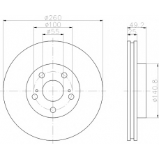 8DD 355 106-501 HELLA PAGID Тормозной диск