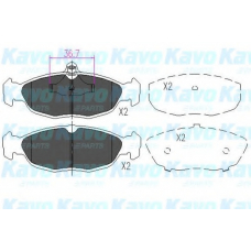 KBP-1005 KAVO PARTS Комплект тормозных колодок, дисковый тормоз