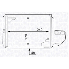 350218347000 MAGNETI MARELLI Теплообменник, отопление салона