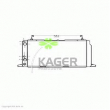 31-1750 KAGER Радиатор, охлаждение двигателя