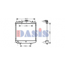 320300N AKS DASIS Радиатор, охлаждение двигателя