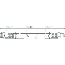 HOS3151 APEC Тормозной шланг