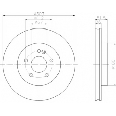 8DD 355 105-832 HELLA PAGID Тормозной диск