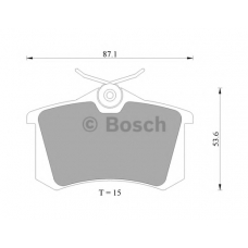 0 986 AB4 436 BOSCH Комплект тормозных колодок, дисковый тормоз