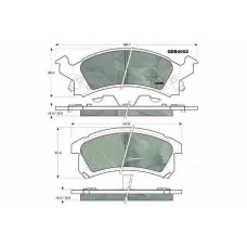 GDB4002 TRW Комплект тормозных колодок, дисковый тормоз