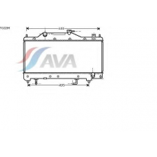 TO2284 AVA Радиатор, охлаждение двигателя