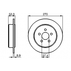 0 986 478 514 BOSCH Тормозной диск