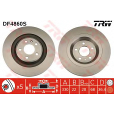 DF4860S TRW Тормозной диск