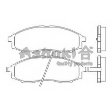 1080-8801J ASHUKI Комплект тормозных колодок, дисковый тормоз