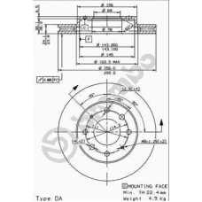 09.7043.20 BREMBO Тормозной диск