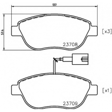 8DB 355 014-411 HELLA PAGID Комплект тормозных колодок, дисковый тормоз