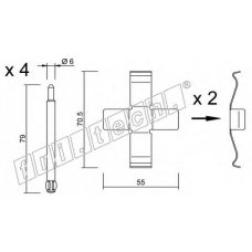 KIT.077 fri.tech. Комплектующие, колодки дискового тормоза