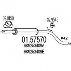 01.57570 MTS Средний глушитель выхлопных газов