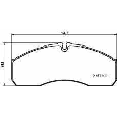 8DB 355 020-701 HELLA Комплект тормозных колодок, дисковый тормоз