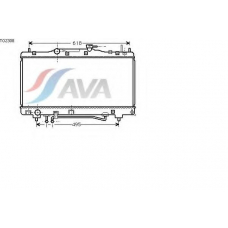 TO2308 AVA Радиатор, охлаждение двигателя