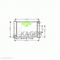 31-3077 KAGER Радиатор, охлаждение двигателя