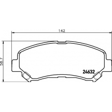 8DB 355 013-781 HELLA PAGID Комплект тормозных колодок, дисковый тормоз