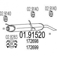 01.91520 MTS Глушитель выхлопных газов конечный