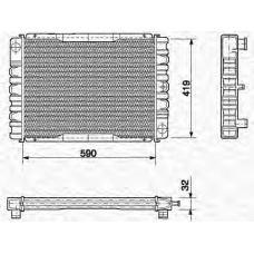 350213658000 MAGNETI MARELLI Радиатор, охлаждение двигателя