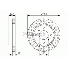 0 986 479 T78 BOSCH Тормозной диск