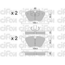822-557-0 CIFAM Комплект тормозных колодок, дисковый тормоз