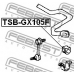 TSB-GX105F FEBEST Опора, стабилизатор