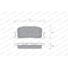151-2337 WEEN Комплект тормозных колодок, дисковый тормоз