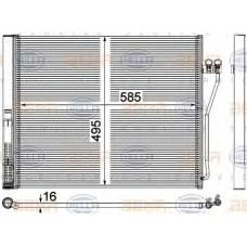 8FC 351 309-151 HELLA Конденсатор, кондиционер