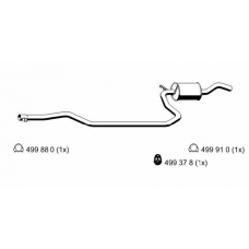 311168 ERNST Средний глушитель выхлопных газов