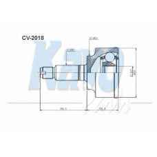 CV-2018 KAVO PARTS Шарнирный комплект, приводной вал