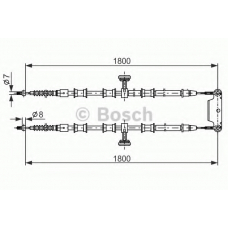 1 987 482 291 BOSCH Трос, стояночная тормозная система