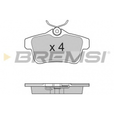 BP3387 BREMSI Комплект тормозных колодок, дисковый тормоз