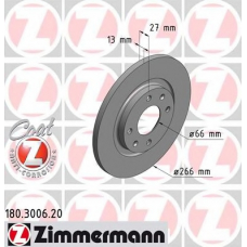 180.3006.20 ZIMMERMANN Тормозной диск