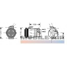 3700K312 VAN WEZEL Компрессор, кондиционер