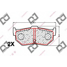 BP1740 DJ PARTS Комплект тормозных колодок, дисковый тормоз