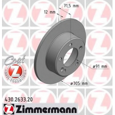 430.2633.20 ZIMMERMANN Тормозной диск