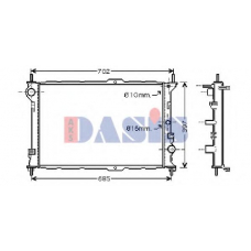 090088N AKS DASIS Радиатор, охлаждение двигателя