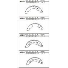 K7707 ASIMCO Комплект тормозных колодок