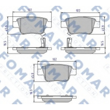 FO 924181 FOMAR ROULUNDS Комплект тормозных колодок, дисковый тормоз