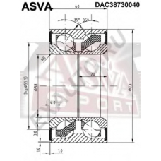 DAC38730040 ASVA Подшипник ступицы колеса