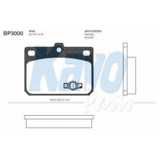 BP-3000 KAVO PARTS Комплект тормозных колодок, дисковый тормоз