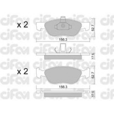 822-082-2 CIFAM Комплект тормозных колодок, дисковый тормоз