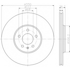 8DD 355 113-971 HELLA Тормозной диск