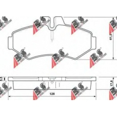 37124 OE ABS Комплект тормозных колодок, дисковый тормоз