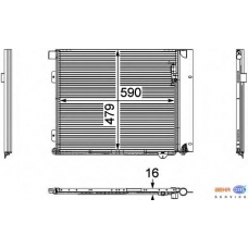 8FC 351 029-371 HELLA Конденсатор, кондиционер