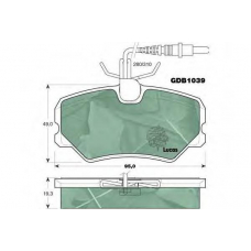 GDB1039 TRW Комплект тормозных колодок, дисковый тормоз