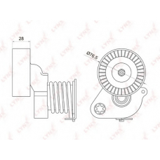 PT-3018 LYNX Ролик руч.ремня с натяжителем